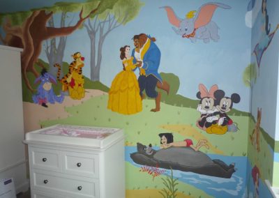 hand painted Disney murals